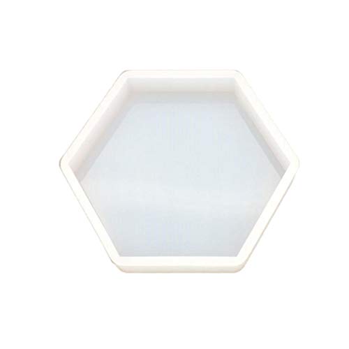 ERZU Molde de silicona para hornear DIY Molde de pastel hexagonal Molde de arcilla de cerámica Artesanía Lanzamiento Taza de hormigón Molde para hornear Planta suculenta Maceta Molde de silicona dulce Cover