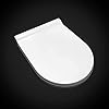ELEGANT CASA Premium A18 Sleek Toilet Seat Cover Commode with Cover- Easy Installation Stable Hinge Design to Prevent shifting Soft-Closing Color White Sleek Design UF Size 45 X 35.5 Hole Distance 13-19Cm A18(657)