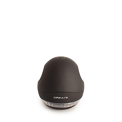 CREATE/LINT Remover/Quitapelusas eléctrico Negro/Potencia 5W, Batería Recargable USB, Cuchillas de Acero Inoxidable, Sistema de Seguridad, Autonomía de 45 min