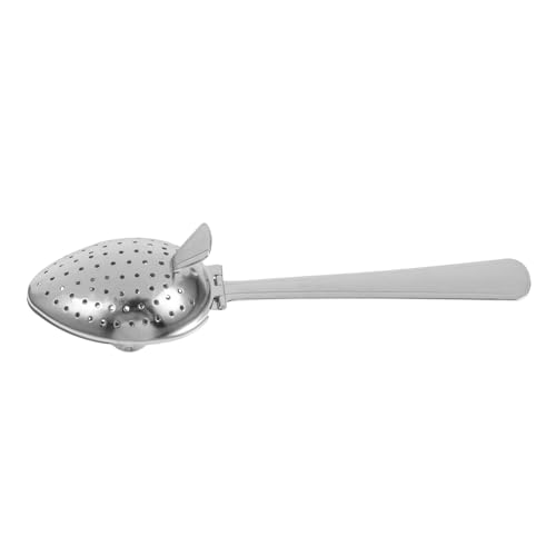 Mobestech 1pc Stainless Steel Tea Strainer Infuser Filter for Loose Leaf Teas Multi Function with Long Handle Practical Kitchen Tool for Home Use Silver