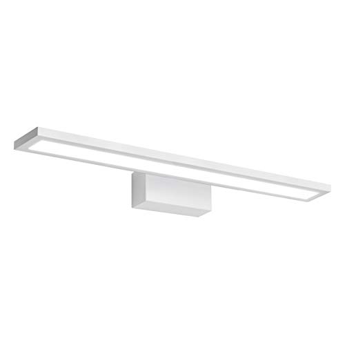 Lámpara de pared de LED aplique, lámpara de baño con estructura de metal para espejos y cuadros (blanco, L - 82 cm)