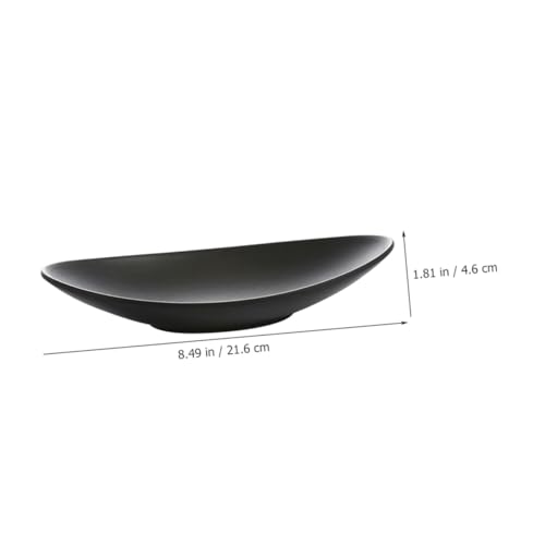 2 platos de melamina negra para sushi y aperitivos miniatura 2