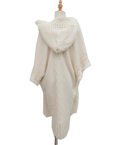 Women Plus Size Buttoned Hooded Cape Shawl Women Winter Knitted Hooded Long Scarf Warm Hooded Shawl Pullover Cape3