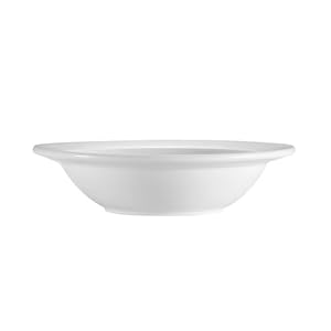 CAC China RCN-10 Clinton Rolled Edge 6 3/8-Inch 13-Ounce Super White Porcelain Grapefruit Bowl, Box of 36