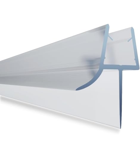 Single Shower Door Seal Strip, Clear, 4-6mm Glass, 18mm Gap, Straight Transparent Crystal Clear 90CM Length