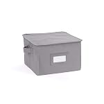 Covermates Dish Storage Box, 10"W x 10"D x 7"H, Graphite