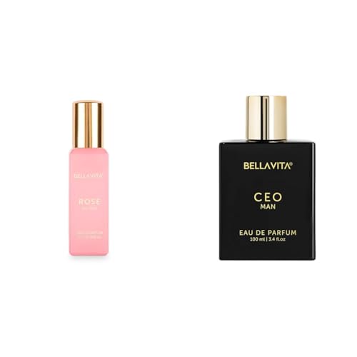 Image of Bella Vita Luxury Rose Floral Woman Eau De Parfum Ceo Man Liquid Eau De Parfum Perfume With Lemon Lavender Tonka Mandarin & Vetiverpremium Long Lasting Woody Fragrance For Men 100 Ml For Unisex
