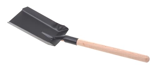 Aqbau® Kohlenschaufel - Metallschaufel - Ascheschaufel Kehrschaufel - handschaufel - Kohlenschütte Schaufel Kaminschaufel Ofenschaufel Futterschaufeln Schwarz
