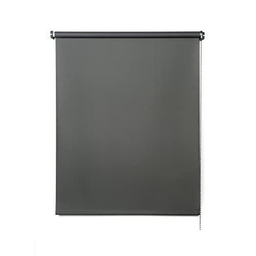 Persianas, Home Improvement STOR PLANET Persiana Enrollable Blackout, Cortina para Cocina, Recamara, Blackout para Ventana | 100x250cm, Gris Oscuro
