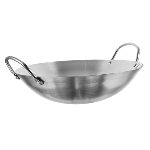 Wok cocina acero inoxidable con doble mango 1pc miniatura 1