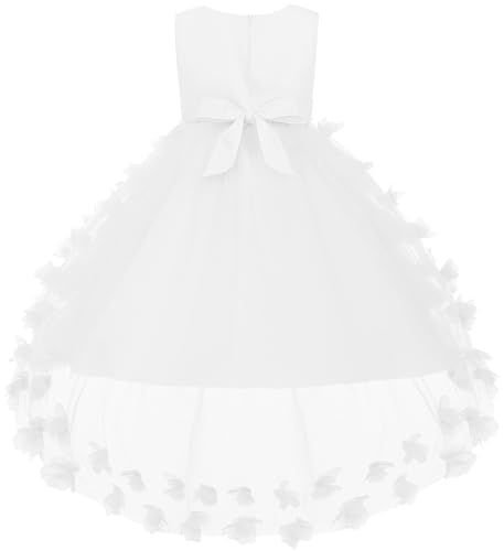 Uhnice Flower Girl Floral Dress Sleeveless Tulle Embroidery Skirt for Wedding Party2