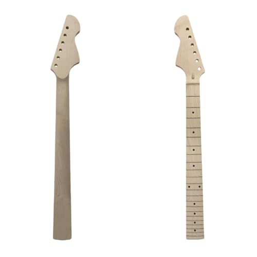 Manche guitare inversé 22 frettes en érable brut 25.5 pouces pour montage Bolt-on gaucher