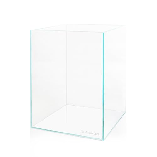 Image of 5.6 Gallon Rimless Aquarium, Tall Low Iron Glass Fish Tank | Ultra clear 6mm glass, 10 x 10 x 14.2 in vertical design for aquascaping, betta fish, shrimp tanks and planted setups