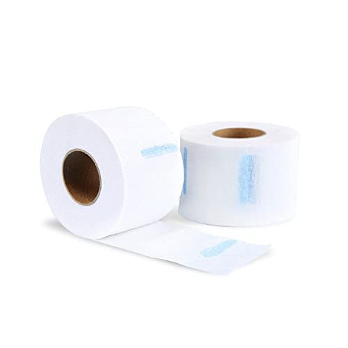 Toallas QUUPY 2 Rollos Desechables de Papel de barbero Tiras para el Cuello Cuello de peluquería Toalla de Papel elástica para...