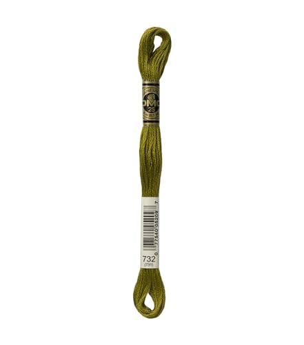 Image of DMC 6-Strand Embroidery Cotton Bundle - Olive Green Color Family - 5 Skeins of Thread - 8.7yd Skeins