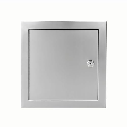 Porte de révision en acier galvanisé robuste avec serrure à clé 50cm
