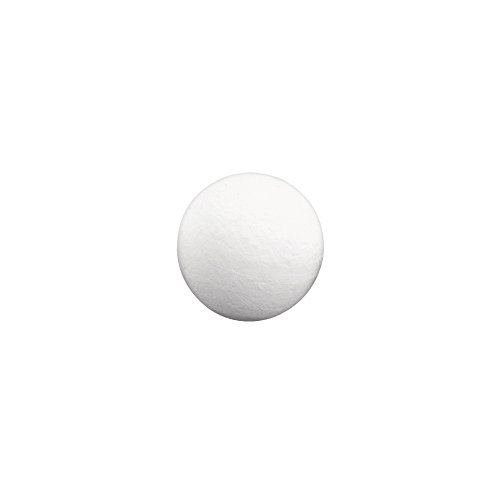Rayher Lot de Boules en ouate de cellulose, blanc, 8 pces., Ø 40mm, coton compressé avec trou, arts créatifs, décorations-3312700