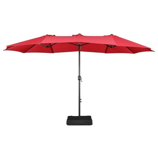Yaheetech 15 FT Double Sided Patio Umbrella