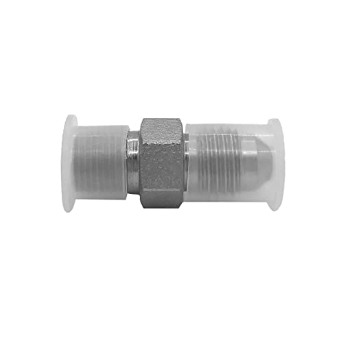 Image of (4-PACK) 2404-04-02 Hydraulic Hose Adapter Fitting 1 /4 inch Male JIC 37 Flare (7 /16-20 UNF) x 1 /8 inch Male (1 /8-27 NPTF) SAE Straight Pipe Joints Connector Carbon Steel