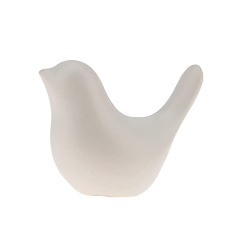 Woration Weiße Vogel-Skulptur Möbel Garten Landhaus Vogel Figur Statue Dekoration Keramik Tier Ornamente für Zuhause Desktop Kaminsims Hochzeit Schlafzimmer Eingangsbereich Schränke Büro - S Cover