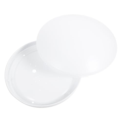Ceiling Light Cover White PC Lampshade with Iron Base Low Profile