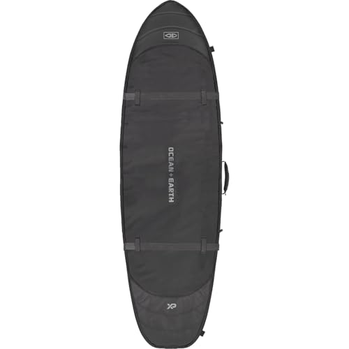 Ocean & Earth Hypa Fish/Short Black Travel Board Bag - Fits 2 Boards - 6'8