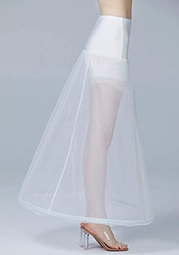 BEAUTELICATE Petticoat onderrok hoepelrok dames rockabilly A-lijn lang voor bruiloft bruidsjurk avondjurk wit - Image 5