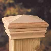 72890 Pyramid Postcap Cedar 4 x 4 in.