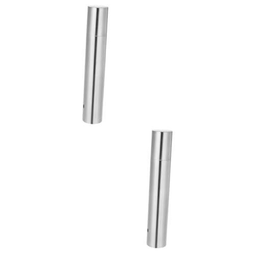 SEWACC 2pcs Diploma Tube File Storage Tube Decorative Certificate Holder Stainless Steel