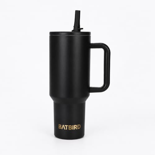 Image of Stainless Steel 1200 ml Vacuum Tumbler with Lid & Straw - Double‑Wall Insulated Cup for Travel, Gym & Office - Keeps Beverages Hot or Cold - 1.2 L Capacity (4TH Black)