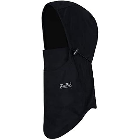 BLACKSTRAP Team Hood Dual Layer Adjustable Balaclava Ski Mask, Over or Under Helmet Compatible, Adult Unisex, One Size Fits All, [Black] Cover