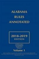 Alabama Rules Annotated 2018-2019 (3-Volume) 1522151346 Book Cover