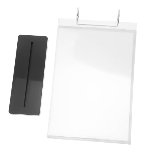 PartyKindom Acrylic Trading Card Display Stand 6 Page A5 Menu Holder Double Sided Sign Stand