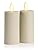 Luminara Realistic Artificial Moving Flame Votive Candle - Set of 2 - Moving Flame LED Battery Operated Lights for Christmas, Halloween - Remote Ready - Remote Sold Separately - Ivory - 1.5" x 4"