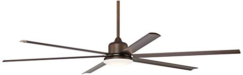 Casa Vieja 84" Arcade Industrial Large Indoor Outdoor Ceiling Fan With Led Light Remote Control Oil Rubbed Bronze Brown Damp Rated For Patio Exterior House Porch Gazebo Garage Barn Roof #TOP5