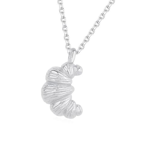 XIAOQENAN 軽量クロワッサンネックレス トレンディクロワッサンネックレス 装飾品 ポータブル鎖骨チェーン ファッション愛好家向け トレンディなレディースジュエリー, One Size, 説明のとおり, 説明を参照してください。