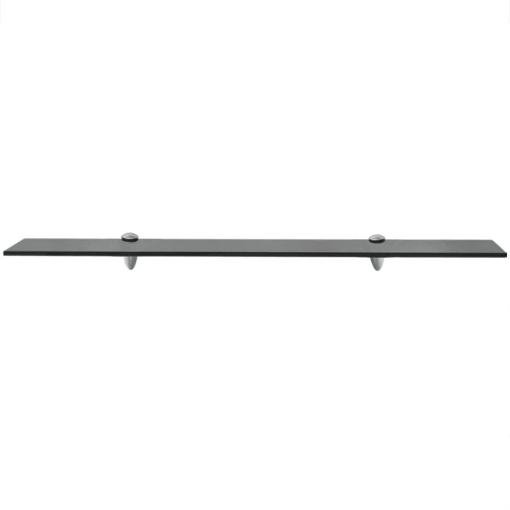 Estantería flotante de cristal negro de 80 x 20 cm, 8 mm, de cristal de seguridad, para salón, baño, dormitorio