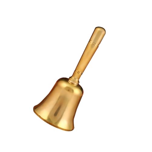 NOLITOY Campana de Mano de Latón para Servicio Campana Decorativa Vintage para Restaurante y Bar Timbre de Mesa Clásico