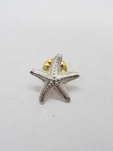 Broche Étoile de Mer Argent 925 Pins Veste Bijou Echinoderma Mer