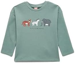 Koton Çocuk, Pamuklu, Uzun Kollu, T-Shirt, Yeşil, 24-36 Ay - Görsel 1