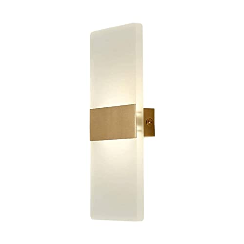 Luces de pared de iluminación decorativa LED de 6000K con aplique de pared de metal rectangular moderno 2