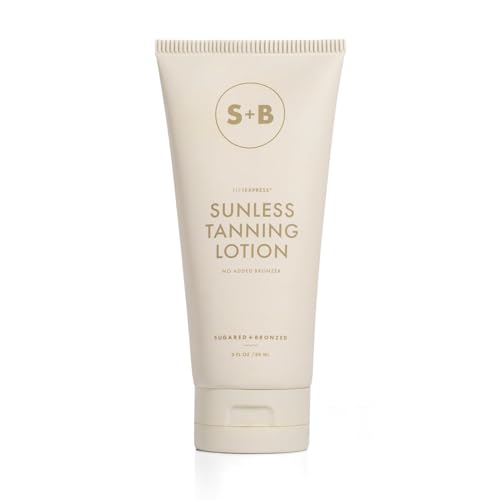 SUGARED + BRONZED Sunless Tanning Lotion, FlexExpress Self Tanner Moisturizer for Face & Body, Hydrating Botanical Formula for a Natural-Looking Tan, Suits All Skin Tones, Vegan, Cruelty Free, 6 Fl Oz