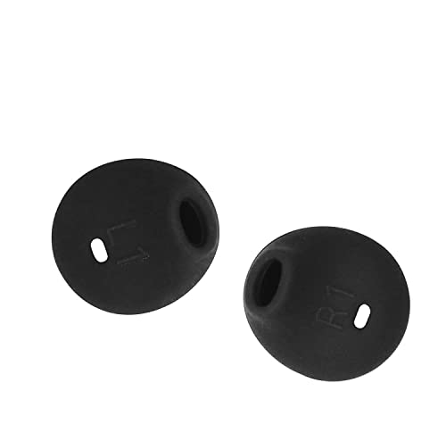 JNSA Replacement Silicone Ear Tips Ear Plugs Hooks Compatible with So ny WI-SP500 or Galaxy S7 S7 Edge Original Earphones, Black Hook Tips 2 Pairs and Gray Buds Tips 2 Pairs, 4 Pairs Set,S7BG4