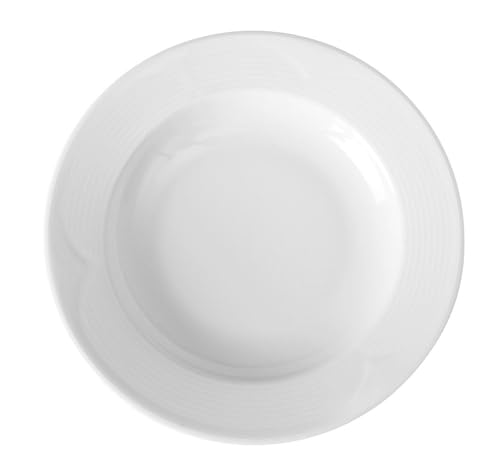 HENDI Assiette creuse, bords renforcés, émaillage de qualité, résistance aux impacts et à l'usure, convient à micro-ondes et lave-vaisselle, ø220mm,...