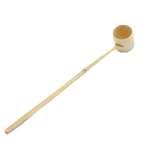 Cuchara de té de madera mango largo para servir café 2