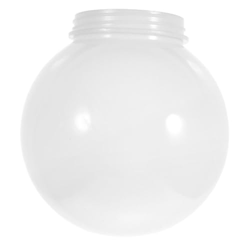 Veemoon Pantalla para Lámpara Esférica Acrílica Blanca Mate Recambio Exterior Resistente con Accesorio Decorativo para Lámparas de Jardín y Muro