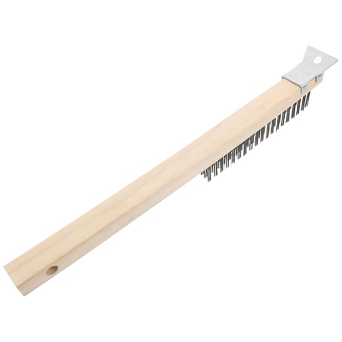 Cepillo de Alambre para Horno de Pizza SHINEOFI con Mango de Madera 2