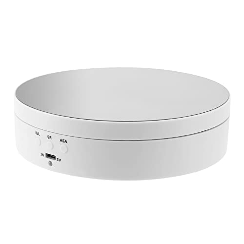 Mauedest Support de Plateau Tournant Rotatif à 360 DegréS, Accessoires de Photographie, Support de Fond de Photo de Studio, Nouveau (Blanc)
