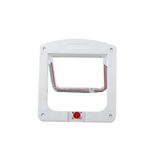 BESTonZON Pet Door Hole for Cats and Kittens Easy Install Scratch Resistant Design White Color Durable Structure for Quiet Access to Your Pets Great for Indoor Use