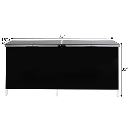 Trademark-Innovations-Portable-Bar-Table-Black Trademark Innovations Portable Bar Table Black
